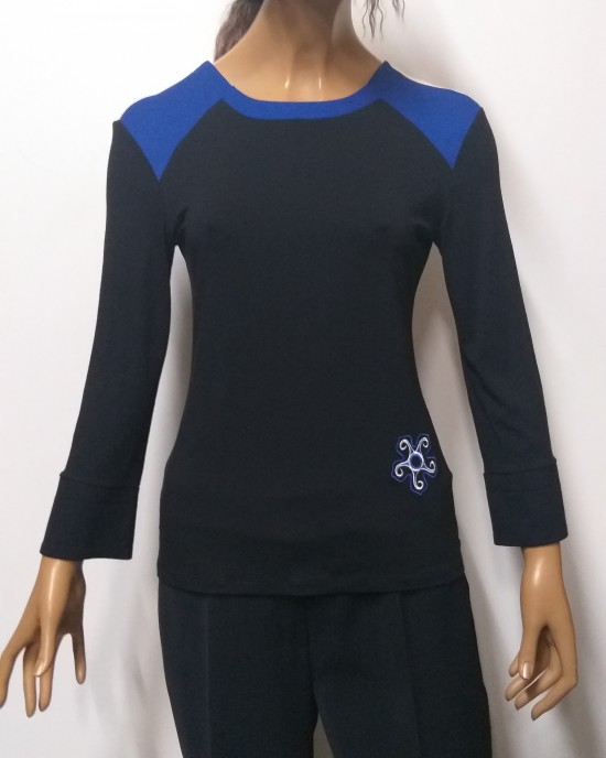 ΜΠΛΟΥΖΑ ΜΑΥΡΟ ΜΠΛΕ BADOO