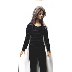 ΜΠΛΟΥΖΑ ΜΑΥΡΟ ΑΣΗΜΙ ΡΙΓΑ MARIA GLENSTER