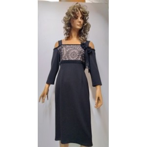 ΦΟΡΕΜΑ ΜΑΥΡΟ ΜΕ ΔΑΝΤΕΛΑ-ΦΟΝΤΟ BADOO 